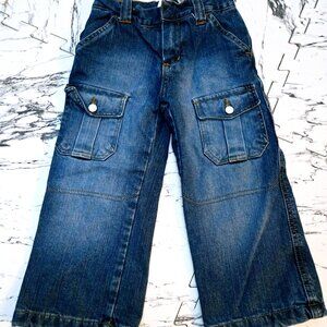 3 For 10 😍✨️ VINTAGE Y2K Petit Patapon Cargo Flared Jeans size 2T